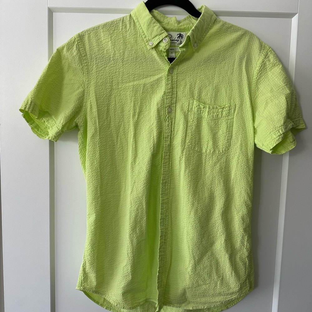 Bonobos Light Green Casual Button-Down Shirt